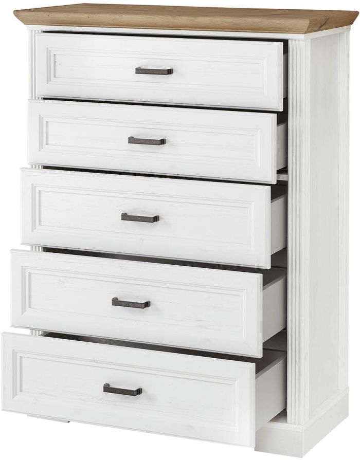 Innostyle Kommode Jasmin grau 93 x 121 cm