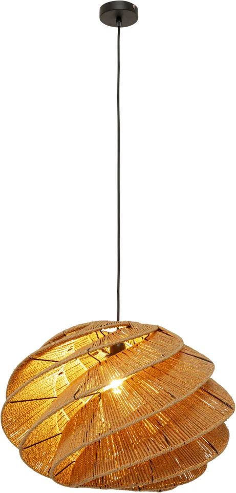 KARE Hängeleuchte Rattan / Natur - Aloha Whirl Ø56cm