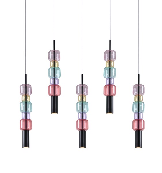 Hängeleuchte mehrfarbig - 100 cm - KARE Candy Bar Colore