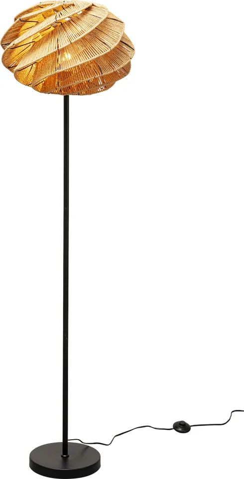 KARE Stehleuchte Schwarz / Natur - Aloha Whirl 160cm