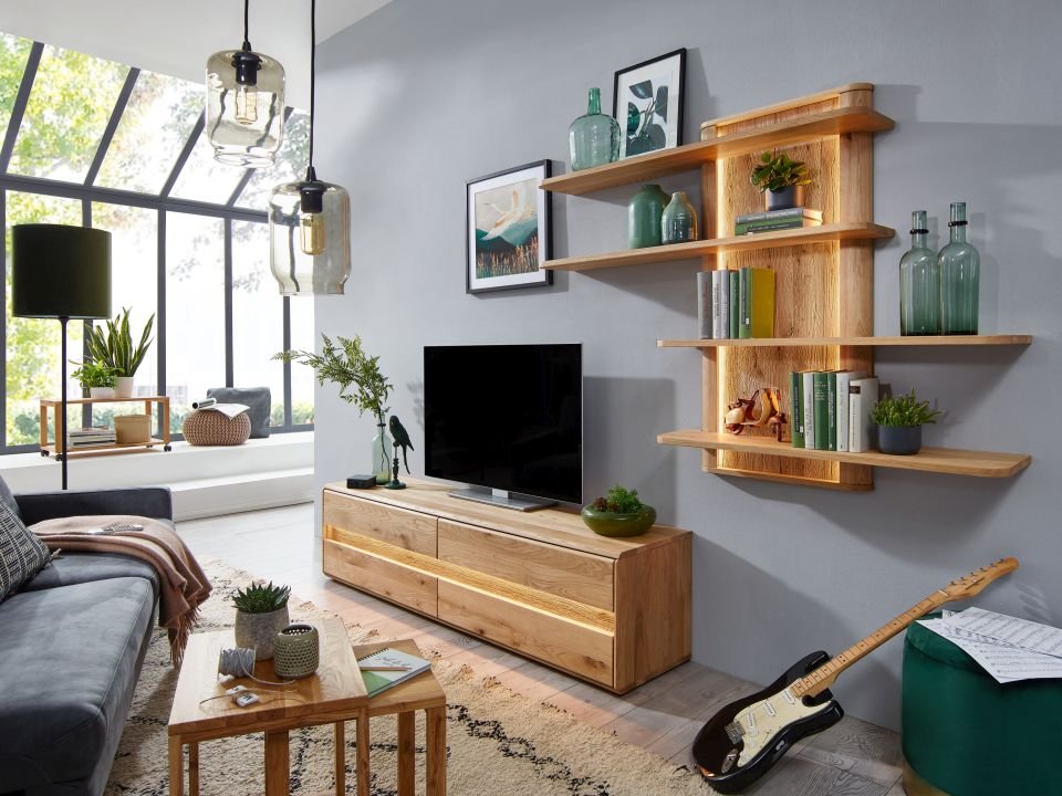 G+K TV Element III Emma WZ-0303 Wildeiche geölt 184 x 48 cm