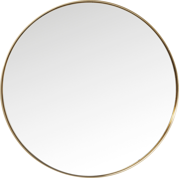 Spiegel gold - Ø 100 - KARE Curve MO Brass