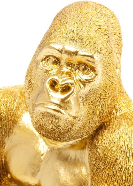 Skulptur gold - 76 cm - KARE Monkey Gorilla Side XL Gold