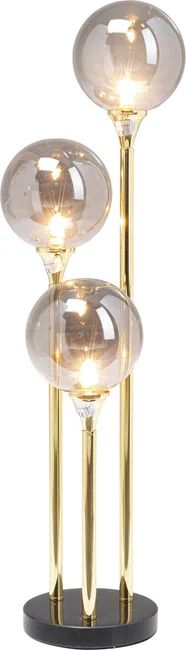 KARE Tischleuchte Messing / Schwarz / Glas gefärbt - Al Capone Tre