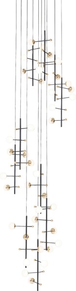 Hängeleuchte schwarz - 280 cm - KARE Trapez