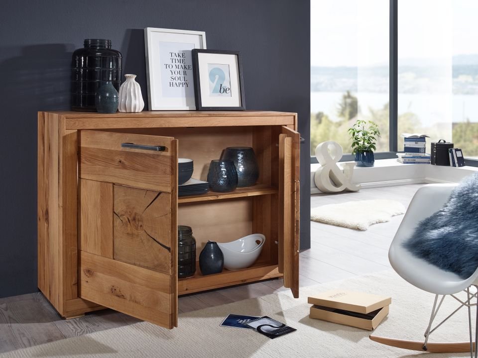 Sideboard Woodlane Wildeiche natur geölt 114 x 85 cm