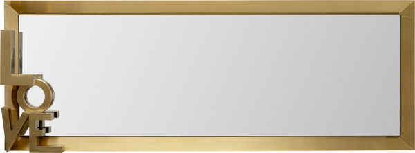 Wandspiegel gold - 3D 110 x 40 cm - KARE Love Letters
