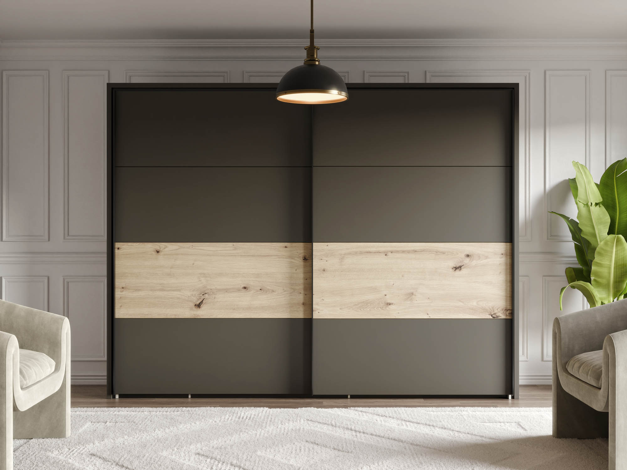 Kleiderschrank Eiche Artisan 2-türig ca. 269,8 x 210,5 x 62,9 cm - Thorvald