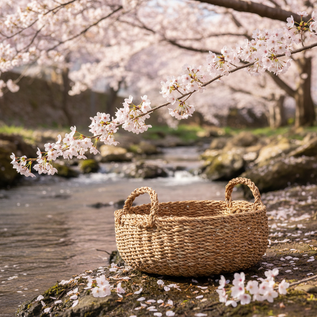 Korb flach Seegras - Rund 46 cm - Boltze Sophy