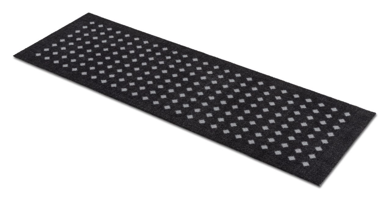 Astra Türmatte Quadrate schwarz , 50 x 150 cm, Miabella 1669041729044