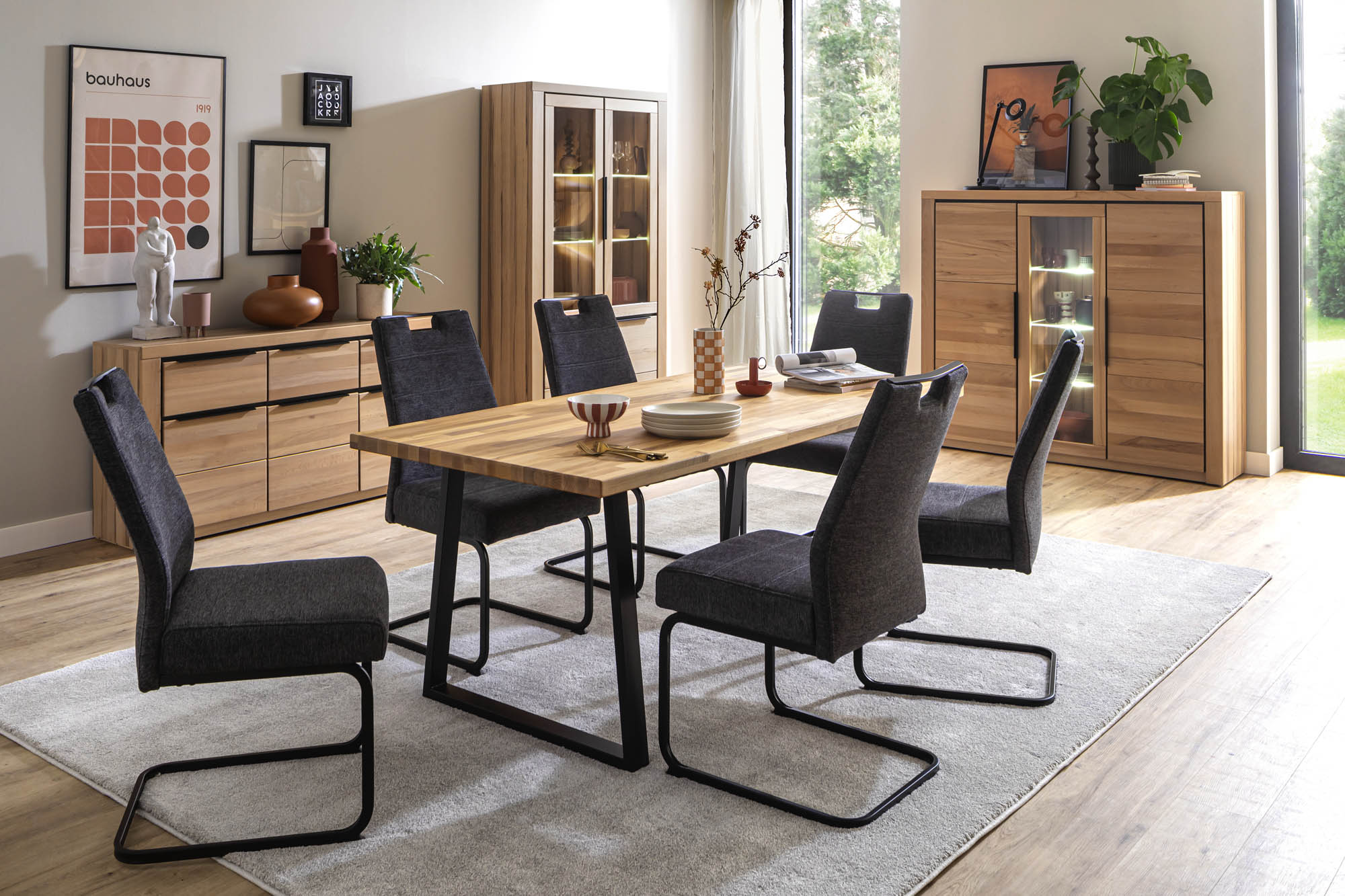 Esstisch Kernbuche massiv geölt, keilgezinkte Lamelle - B/H/T 180 x 76 x 90 cm -  Tauranga