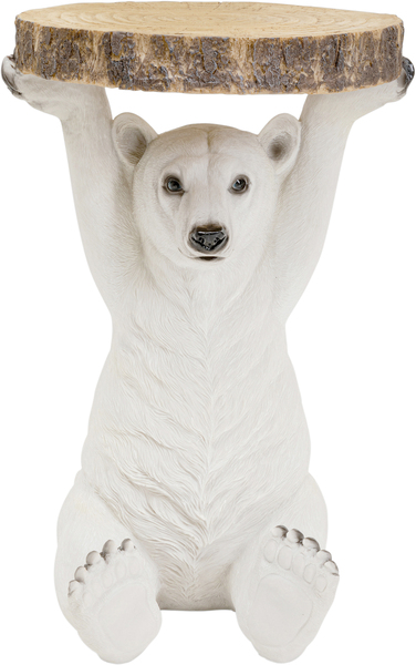 Beistelltisch weiß - KARE Animal Polar Bear Ø37cm