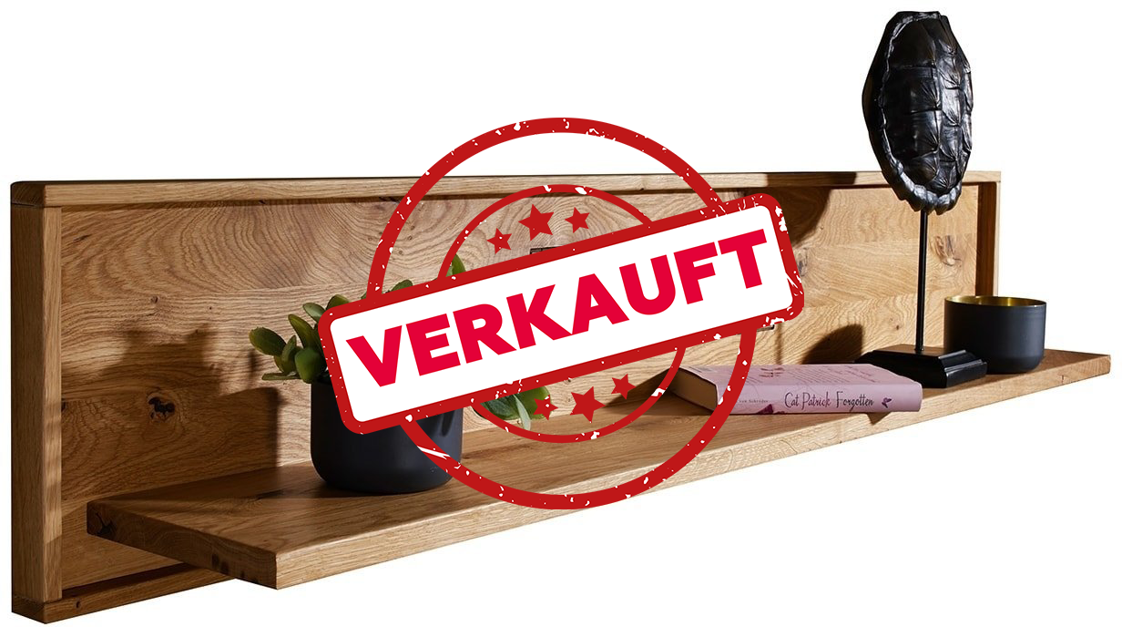 VERKAUFT - Wandboard Woodlane Wildeiche natur geölt 150 x 30 cm - AUSSTELLUNGSSTÜCK