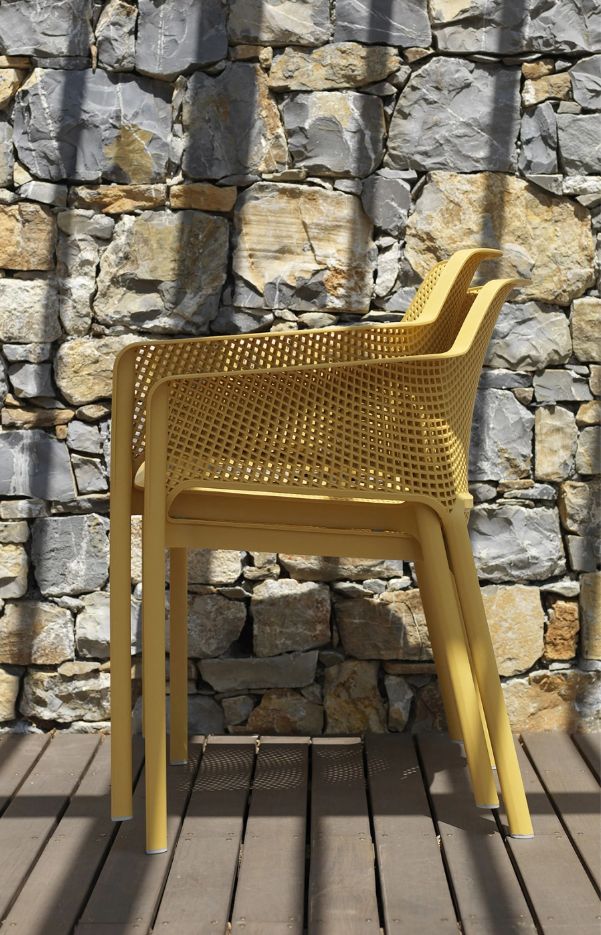 Nardi Stuhl NET tortora -  UV-beständiges fiberglass-Polypropylen