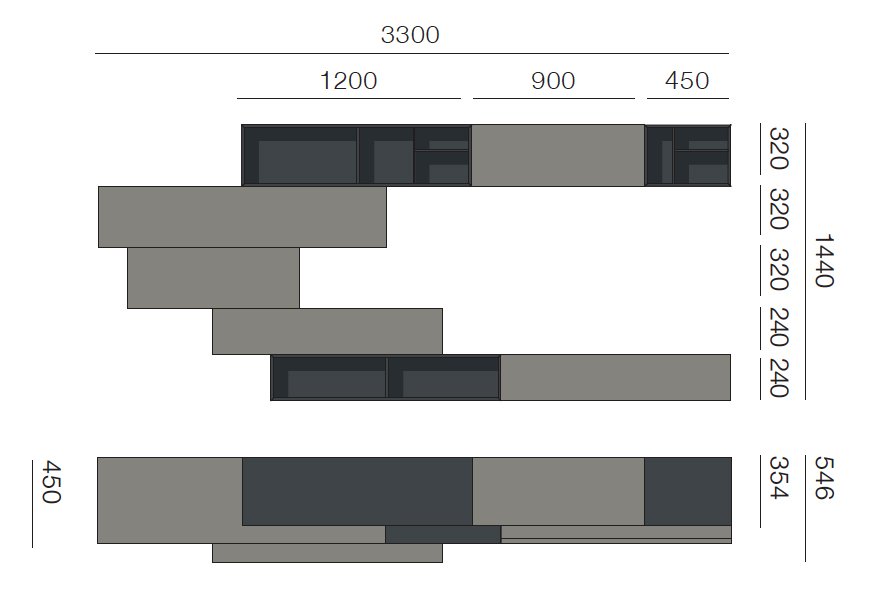 San Giacomo Wohnwand L5C02 Lampo