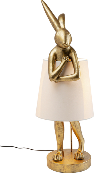 Tischleuchte gold - 88 cm - KARE Animal Rabbit Gold/Weiß