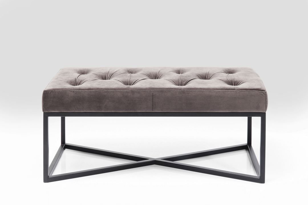 KARE Bank Crossover Grau Schwarz Grau, Schwarz 40,00cm