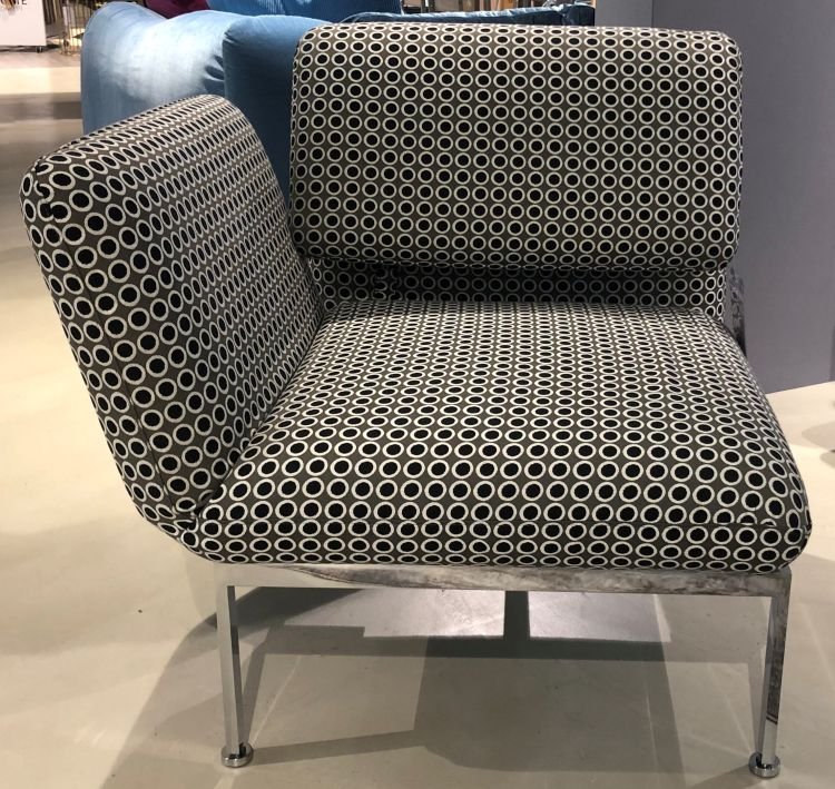 brühl Multifunktionssessel Roro small 1 links Beige/Schwarz/Weiß 82x109 cm