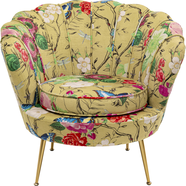 Sessel hellgrün - KARE Water Lily Gold Flower Fever Gelb
