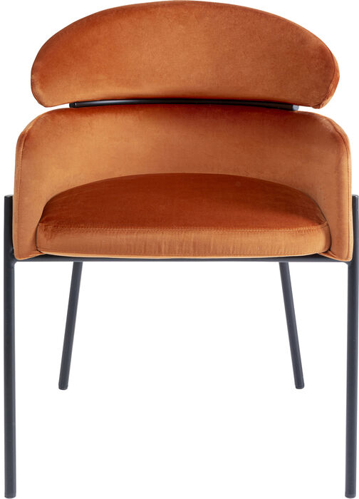 KARE Armlehnstuhl Alexia Velvet Orange