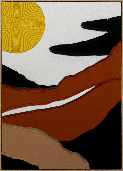 Leinwandbild mehrfarbig - KARE Artistic Sunrise Knitted 70x110cm