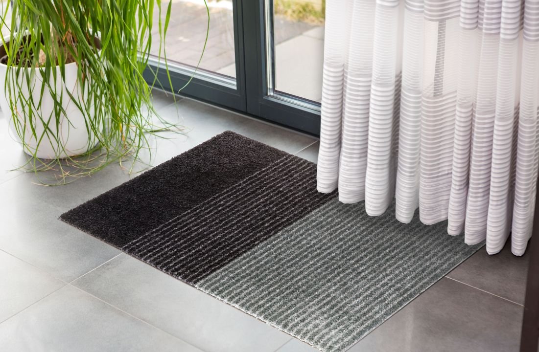 Schöner Wohnen Kollektion Fußmatte Streifen anthrazit/grau, 50 x 70 cm, Manhattan 1689040003044