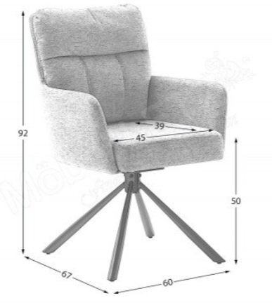 MCA furniture Armlehnstuhl Utica anthrazit