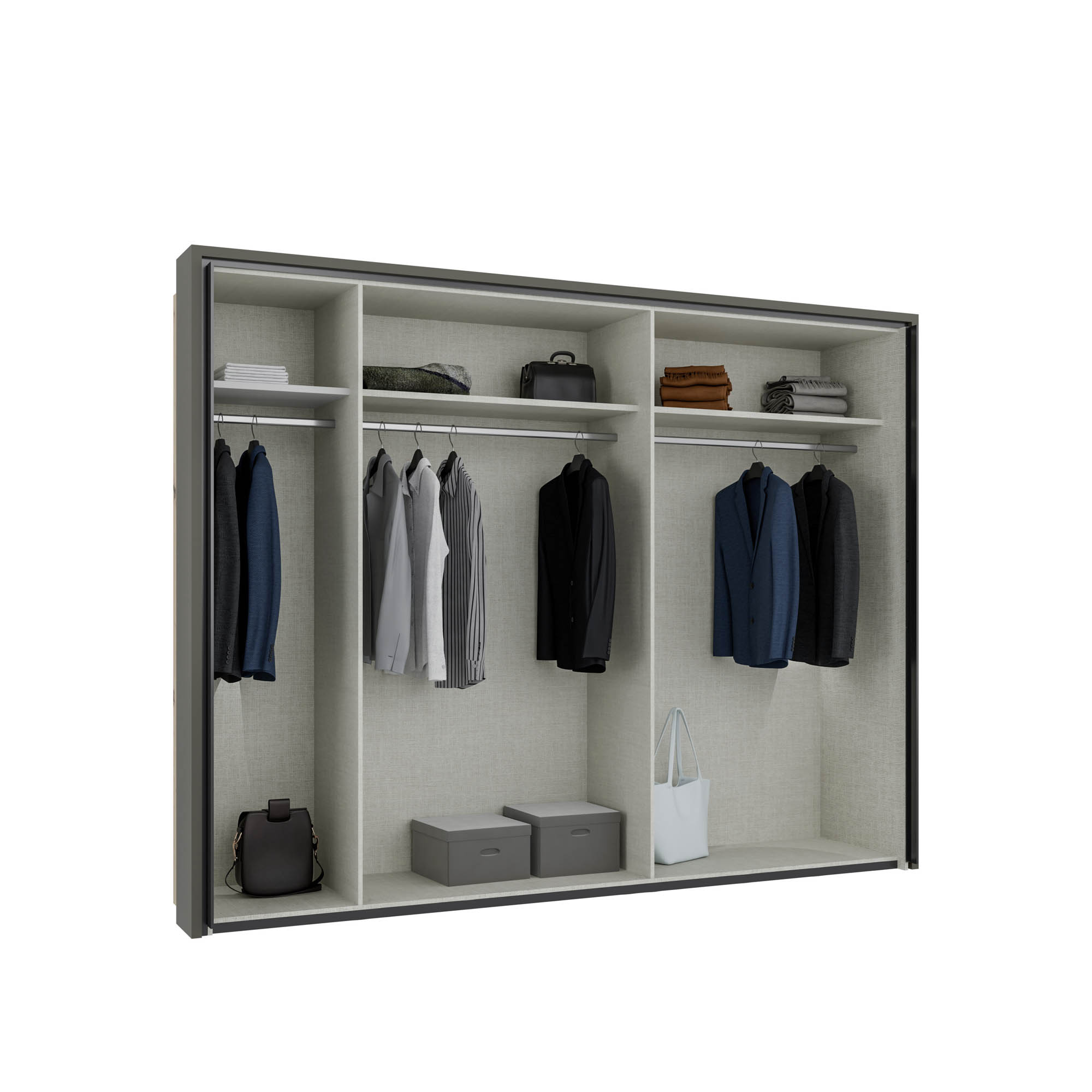 Kleiderschrank Eiche Artisan 2-türig ca. 269,8 x 210,5 x 62,9 cm - Thorvald