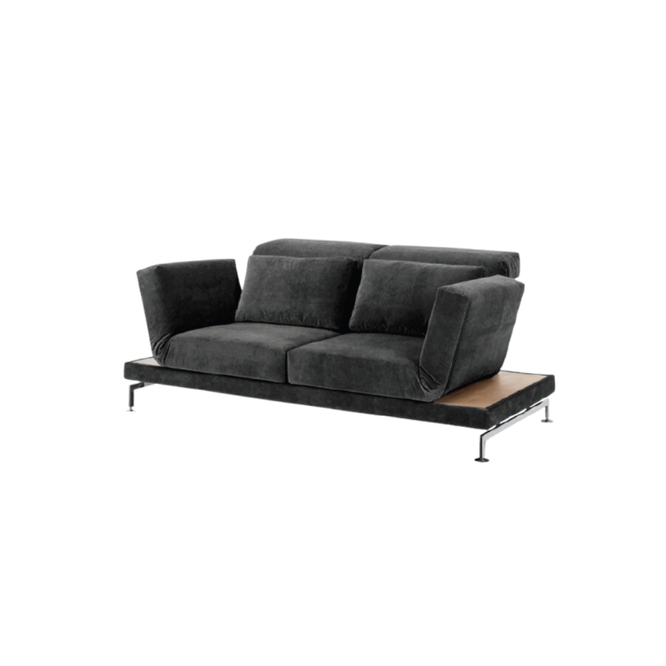 brühl Sofa Moule small 2 mA Leder schwarz