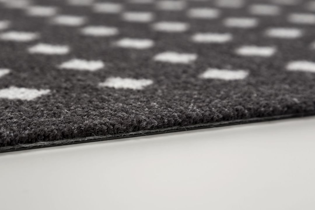 Astra Türmatte Quadrate schwarz , 50 x 150 cm, Miabella 1669041729044