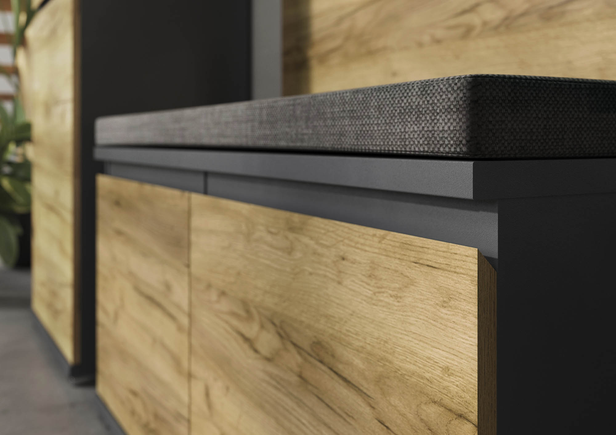 Germania Schuhbank lissabon anthrazit