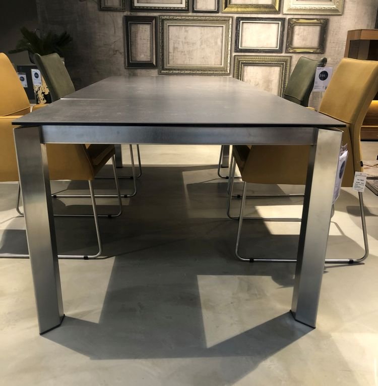 Calligaris Tisch Gate Keramik Bleigrau 180 x 75 cm