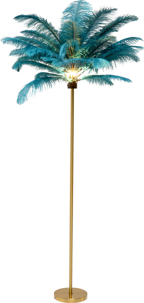Stehleuchte gold - 165 cm - KARE Feather Palm Grün