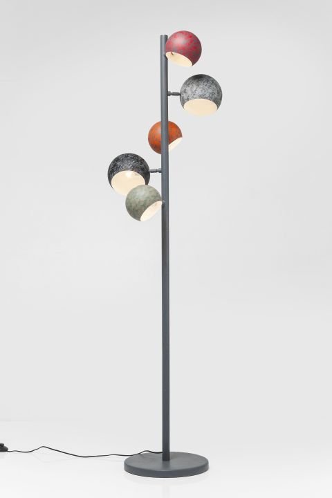 KARE Stehleuchte Grau / Mehrfarbig - Calotta Antico 5er