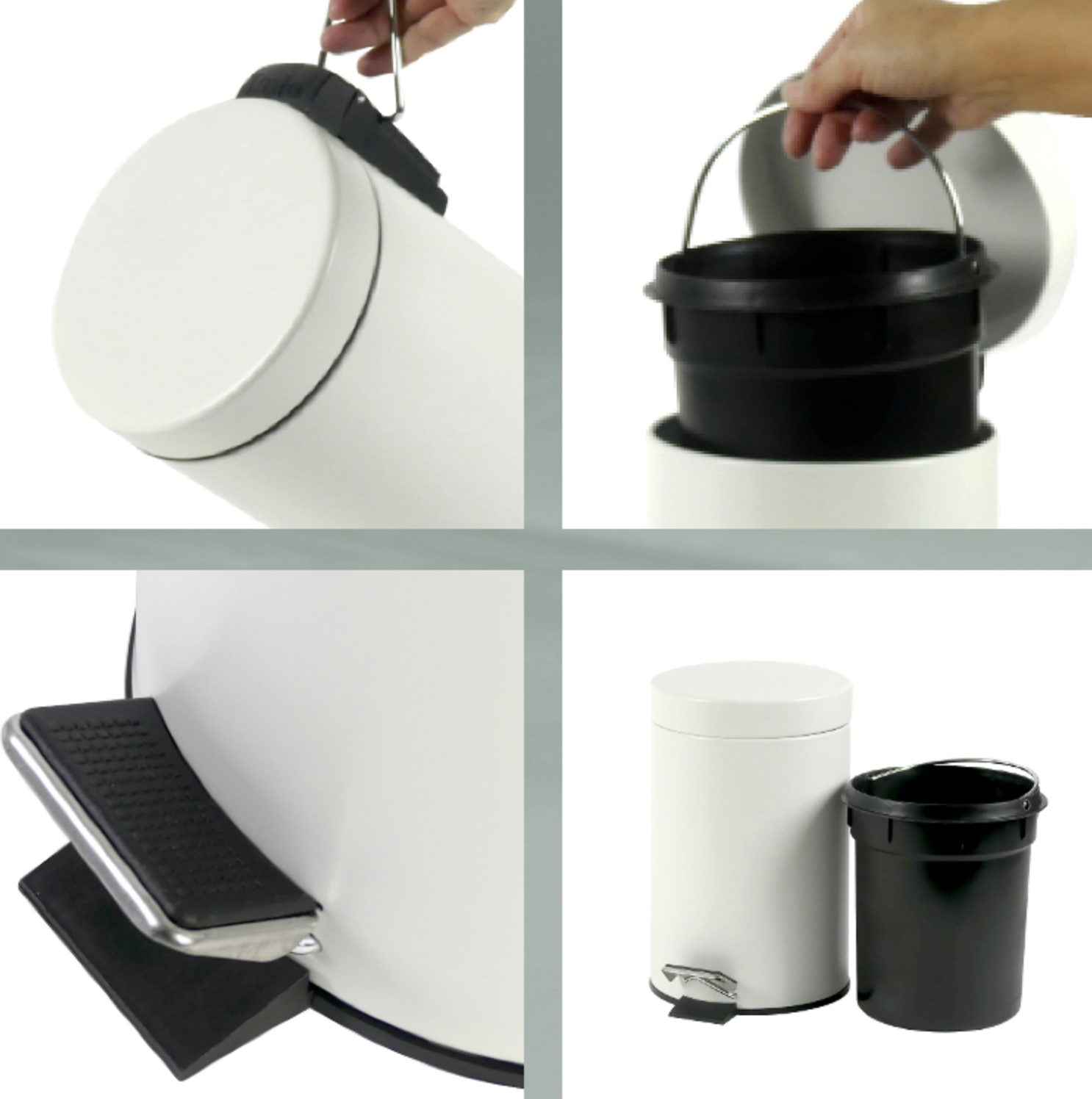 Kosmetikeimer 3L weiß matt - Kela Monaco