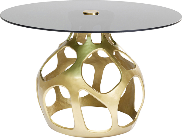 Tisch gold - Ø 120 cm - KARE Volcano Gold