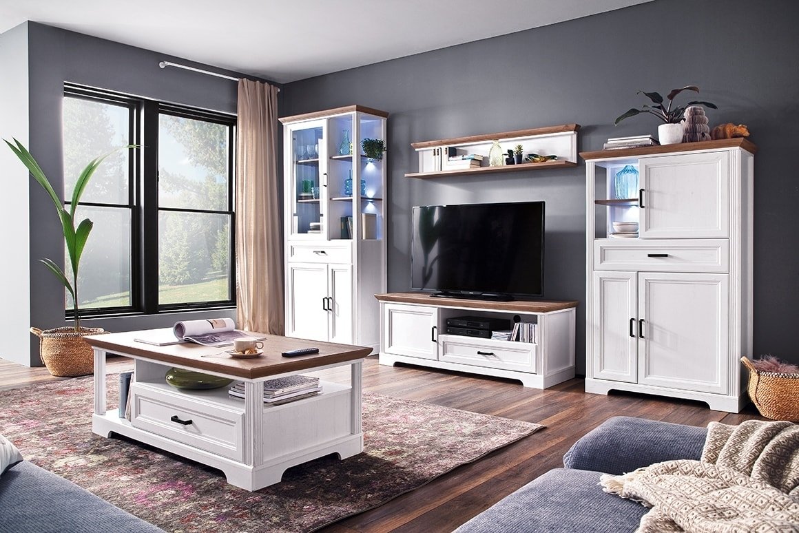 Innostyle Couchtisch Jasmin weiß 120 x 45 cm