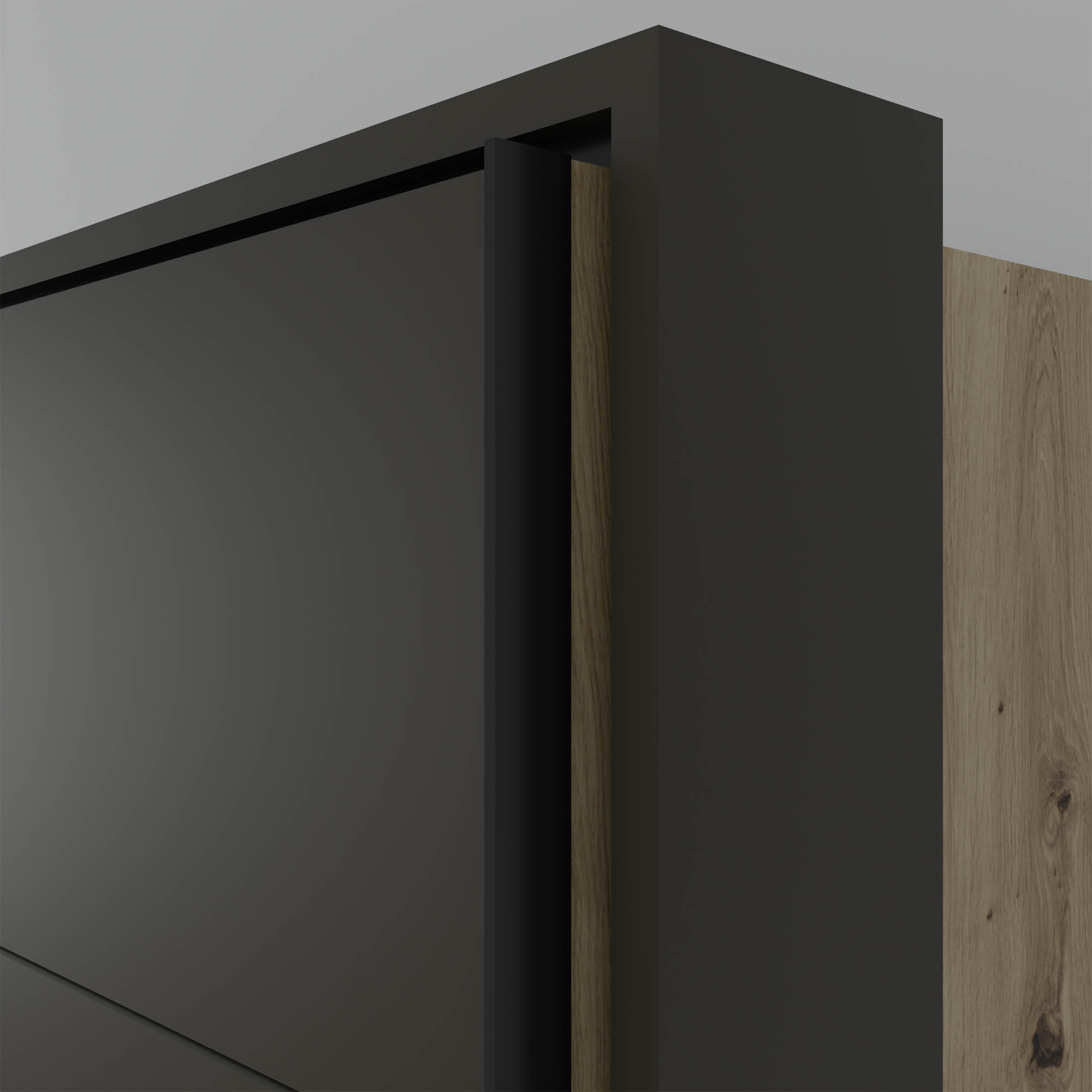 Kleiderschrank Eiche Artisan 2-türig ca. 269,8 x 210,5 x 62,9 cm - Thorvald