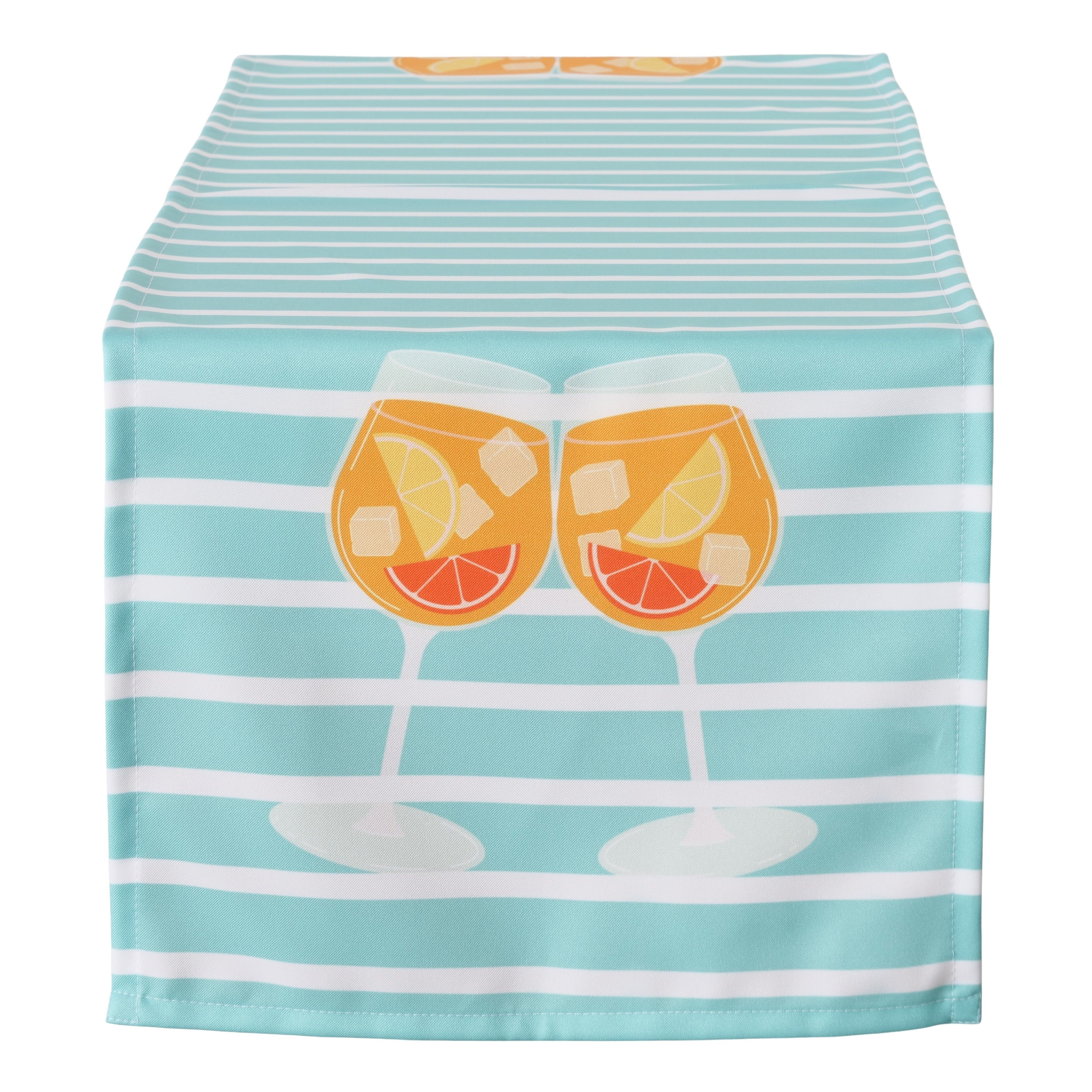 Boltze Tischläufer Summer Spritz – Sommerlicher Tischläufer mit Cocktail‑Motiv