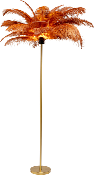 Stehleuchte gold - 165 cm - KARE Feather Palm Rusty Red