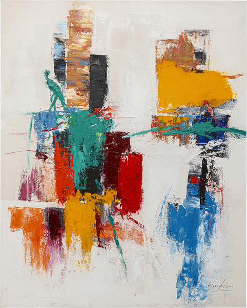 Leinwandbild mehrfarbig - 150 x 120 cm - KARE Be Happy