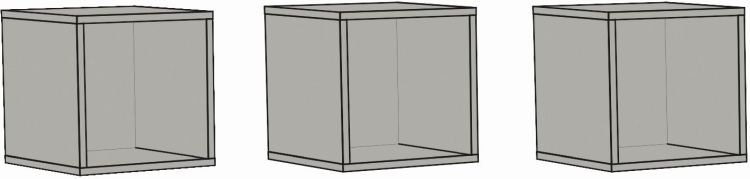 Hängeregal 3er-Set