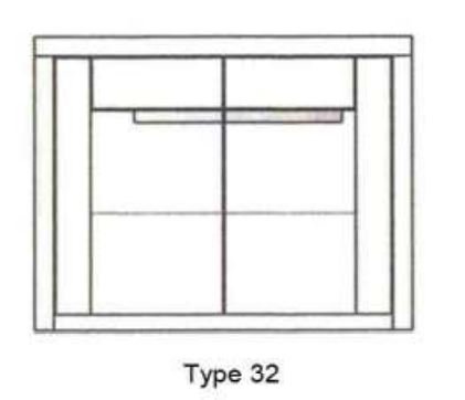 Sideboard schmal Horaz eckige Lisene Wildeiche geölt 128 x 94 cm