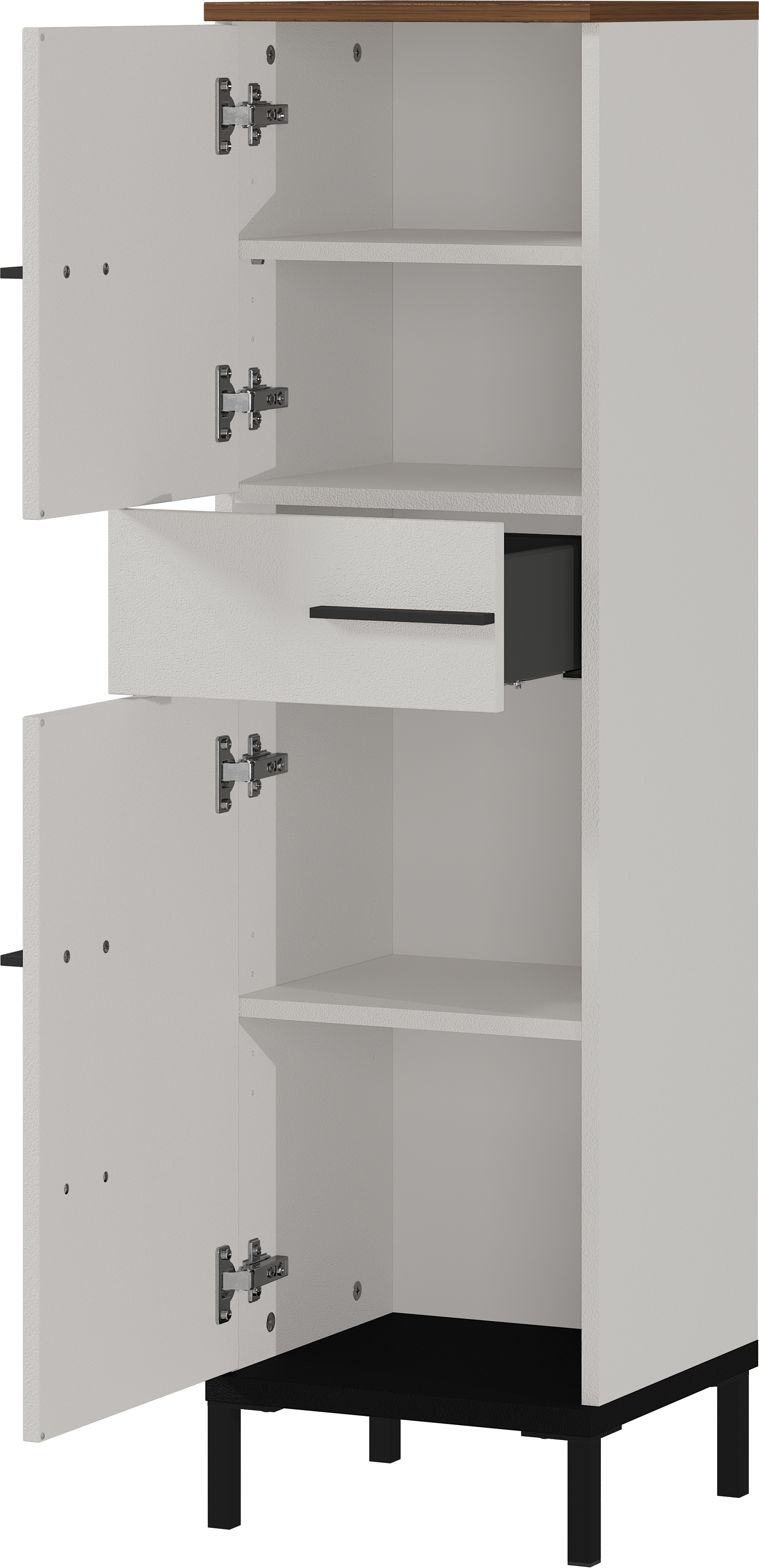 Mediumschrank BARCELONA mit 2 Türen und 1 Schubkasten B/H/T ca. 34 x 123 x 34 cm