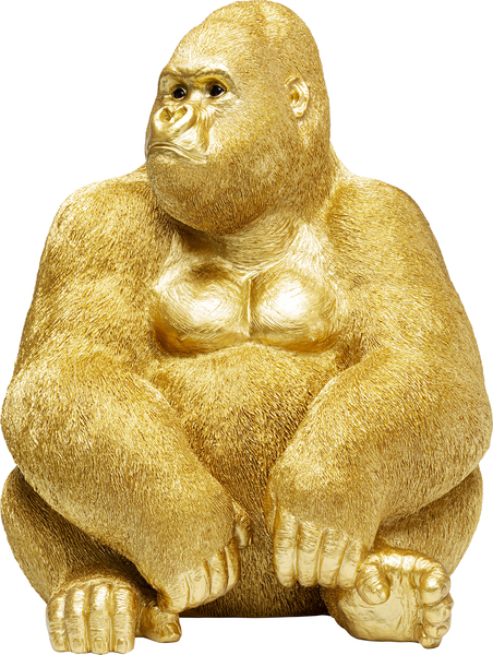 Skulptur gold - 76 cm - KARE Monkey Gorilla Side XL Gold