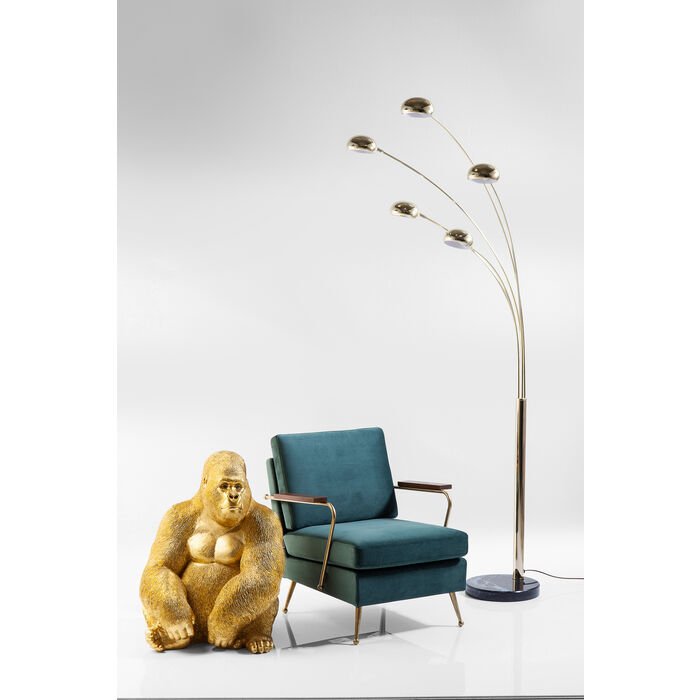 Skulptur gold - 76 cm - KARE Monkey Gorilla Side XL Gold