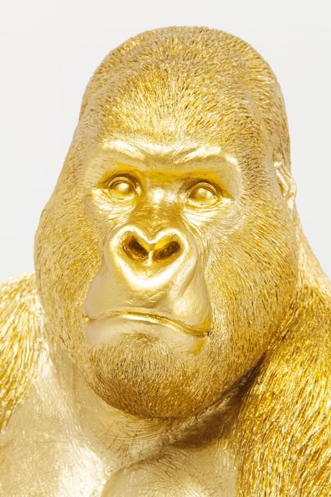 Skulptur gold - 39 cm - KARE Monkey Gorilla Side Medium Gold