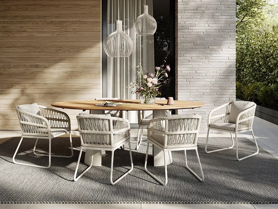 Niehoff (Musterring) Armlehnstuhl JUSTB! MUSTERRING - inkl. Sitz- und Rückenkissen Ivory Stone