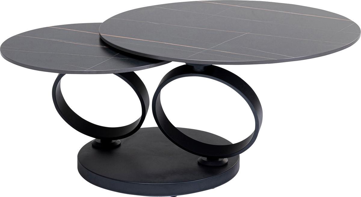 Couchtisch schwarz - 133 x 80 cm - KARE Beverly Schwarz