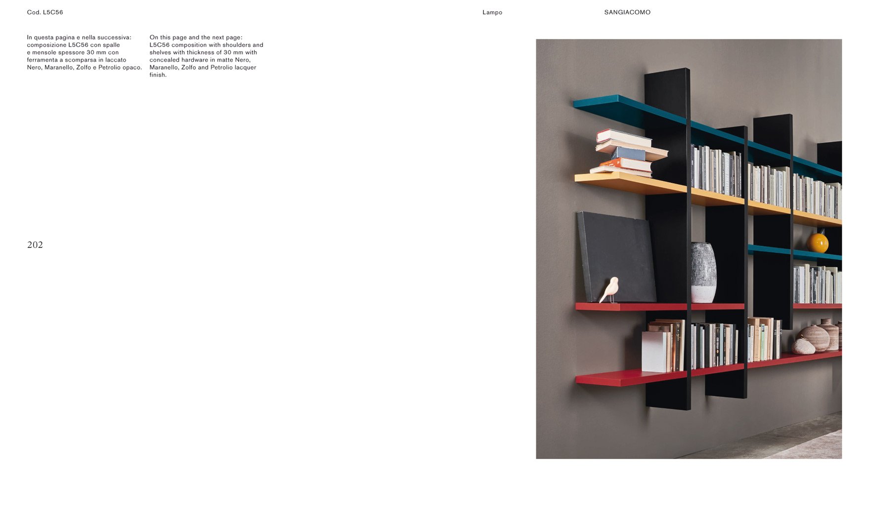 San Giacomo Wohnwand L5C56 Lampo